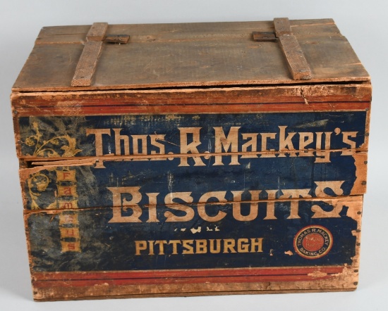 Thomas Mackey's Biscuit Wooden Box