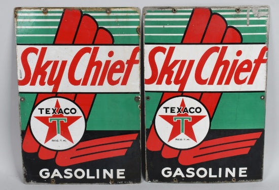 2-Texaco (white-T) Sky Chief (R) Signs