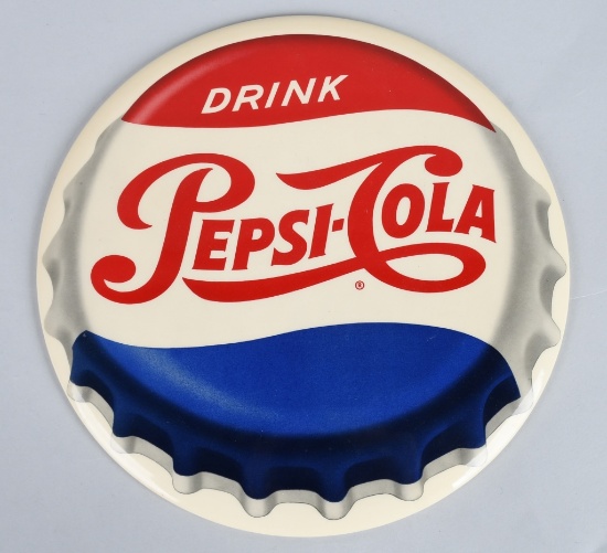 PEPSI COLA Celluloid Tin Button Sign