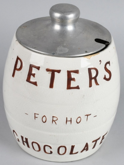 Peter's Chocolate Ceramic Dispenser