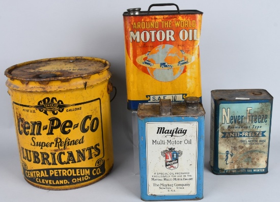 Lot of Automotive & Oil Tins
