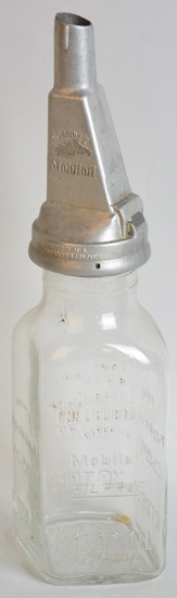 Mobiloil Filpruf Quart Oil Bottle