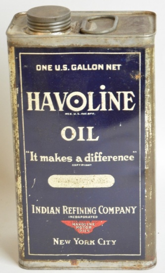 Havoline Oil Indian Refining Gallon Can