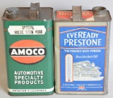 Prestone & AMOCO Gallon Metal Cans