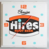 Genuine Hires Root Beer Plastic Clock