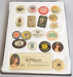17-Celluloid Advertising Pocket Mirrors