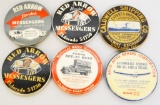 6-Celluloid Advertising Pocket Mirrors