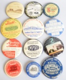12-Celluloid Advertising Pocket Mirrors