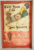 Rare Texaco Easy Pour Can Sign (TAC)