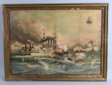 1898 USS Merriman Sinking Lithograph