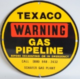 Texaco Warning Gas Pipeline Sign (TAC)