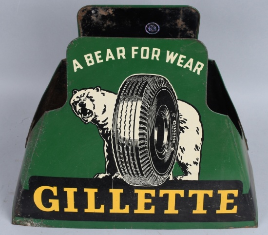 Gillette "A Bear for Wear" metal tire holder(TAC)_