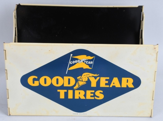 Pair Goodyear Tires metal tire stand (TAC)