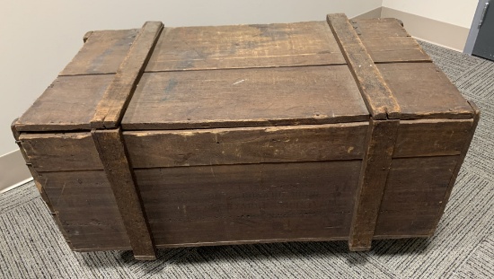 WOODEN CHEST ATTRIBUTED TO LEONARD WOOD