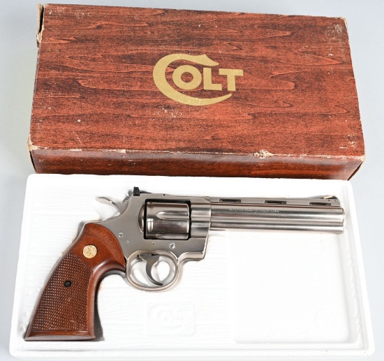 BOXED COLT ELECTROLIS NICKEL PYTHON REVOLVER