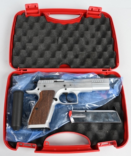 CASED STAINLESS TANFOGLIO IFG SEMI AUTO PISTOL