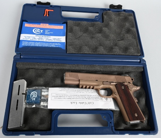 CASED COLT US MARINE MODEL M45A1 SEMI AUTO PISTOL