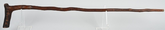 CIVIL WAR GETTYSBURG CARVED CANE W/ CORPS BADGES