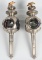 Pair of Nickel Plated Side Engine Lamps w/Eagles