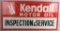 Kendall Motor Oil Inspection & Service Metal Sign
