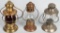3-Smaller Brass & Nickel Lanterns