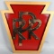 Large Pennsylvania RR Brass & Metal Logo Sign