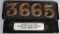 Boston & Maine RR #3665 Cast Iron Number Plate