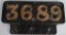 Boston & Maine RR #3689 Cast Iron Number Plate