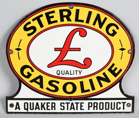 Sterling Gasoline "A Quaker State Product" Porce