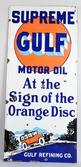 Supreme Gulf Motor Oil At the Sign of the Orange D