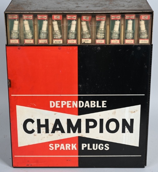Dependable Champion Spark Plugs Display Cabinet