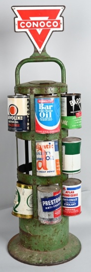 Conoco Oil Can Service Station Display Rack