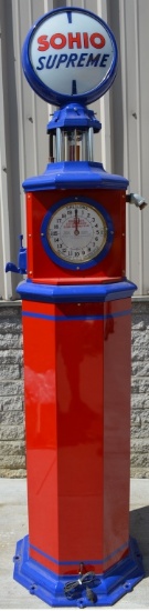 Penometer Clock Face Gas Pump Restored