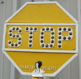 Glass Jeweled Cast Iron Stop Sign