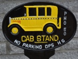 Reproduction Cast Iron Cab Stand No Parking Curb s