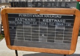 Large Pennsylvania Railroad Train Schedule Board