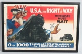 1943 USA has Right of Way Poster