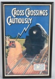 1928 Cross Crossing Cautiously Poster