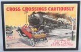 1923 Cross Crossing Cautiously Poster