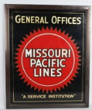 Missouri Pacific General Offices Reverse Painted
