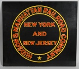 Hudson & Manhattan Railroad Co. Porcelain Sign