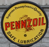 Pennzoil Safe Lubrication w/brown bell logo Porcel