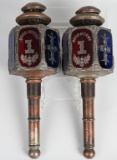 Pair of Brass Engine Lamps