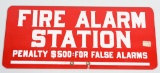 Fire Alarm Station Porcelain Sign