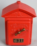 Utica Fire Alarm Cast Iron Box