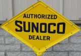 Authorized Sunoco Dealer Porcelain Sign