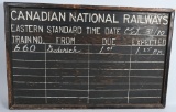 Canadian National Railways Wood Time Board