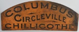 Early Ohio Railroad Metal Sign