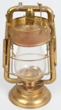 Brass Hand Lantern w/Ham's Bullseye Globe
