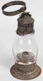 Hudson River RR Fixed Clear Embossed Globe Lantern